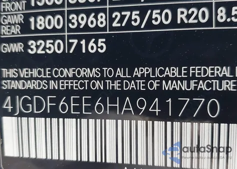 2017 Mercedes-Benz Gls 450 4Matic from USA, damaged, VIN 4JGDF6EE6HA941770